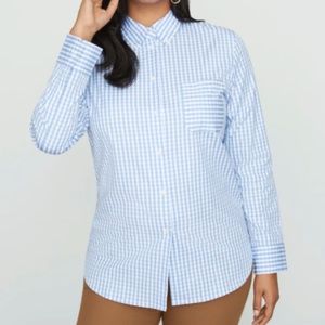 Meme Chose  Blue Gingham Springs Relaxed Boy Shirt NEW
